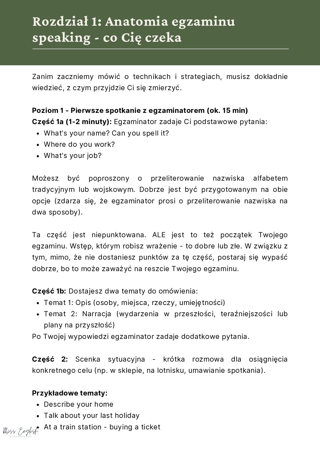 Speaking na egzaminie STANAG 6001 – Kompletny przewodnik po umiejętności mówienia na poziomach 1-3 - obrazek 4